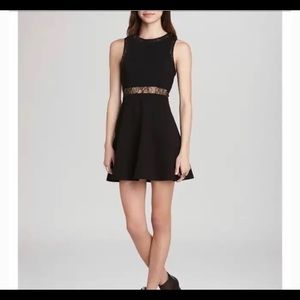 BCBG Black Lace Cut Dress